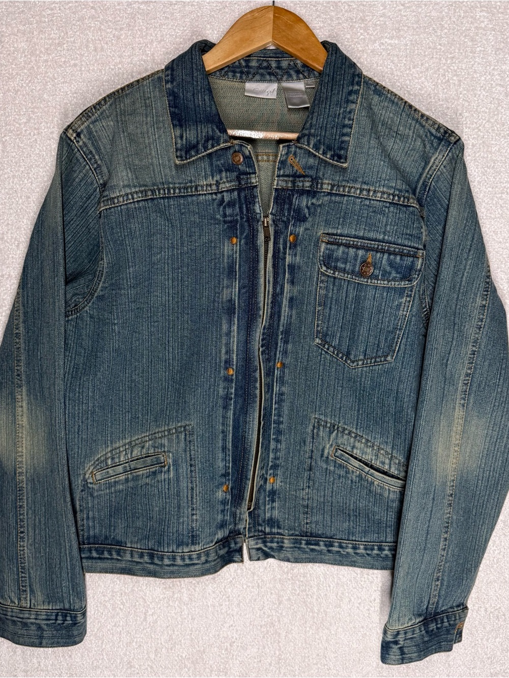 Vintage Y2K Spiegel Jean Jacket Women Size XL